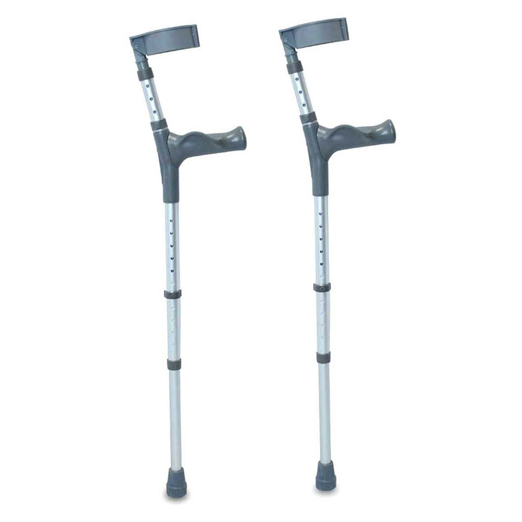 NRS Healthcare Double Adjustable Crutches with Comfy Handle, Large - Pair