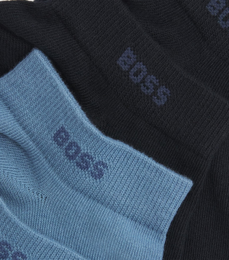 BOSS logo ankle socks pack of two - British product
