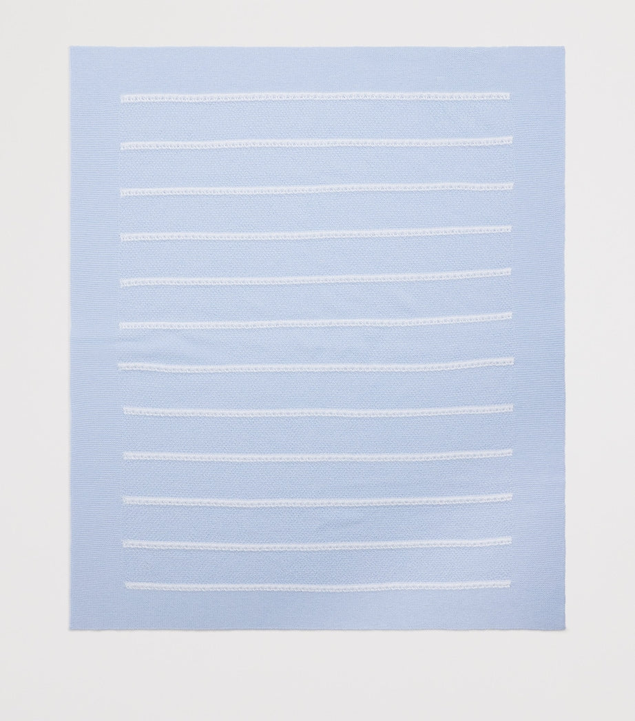 Paz Rodriguez Cotton Fogar Blanket with stripes, imported from the UK