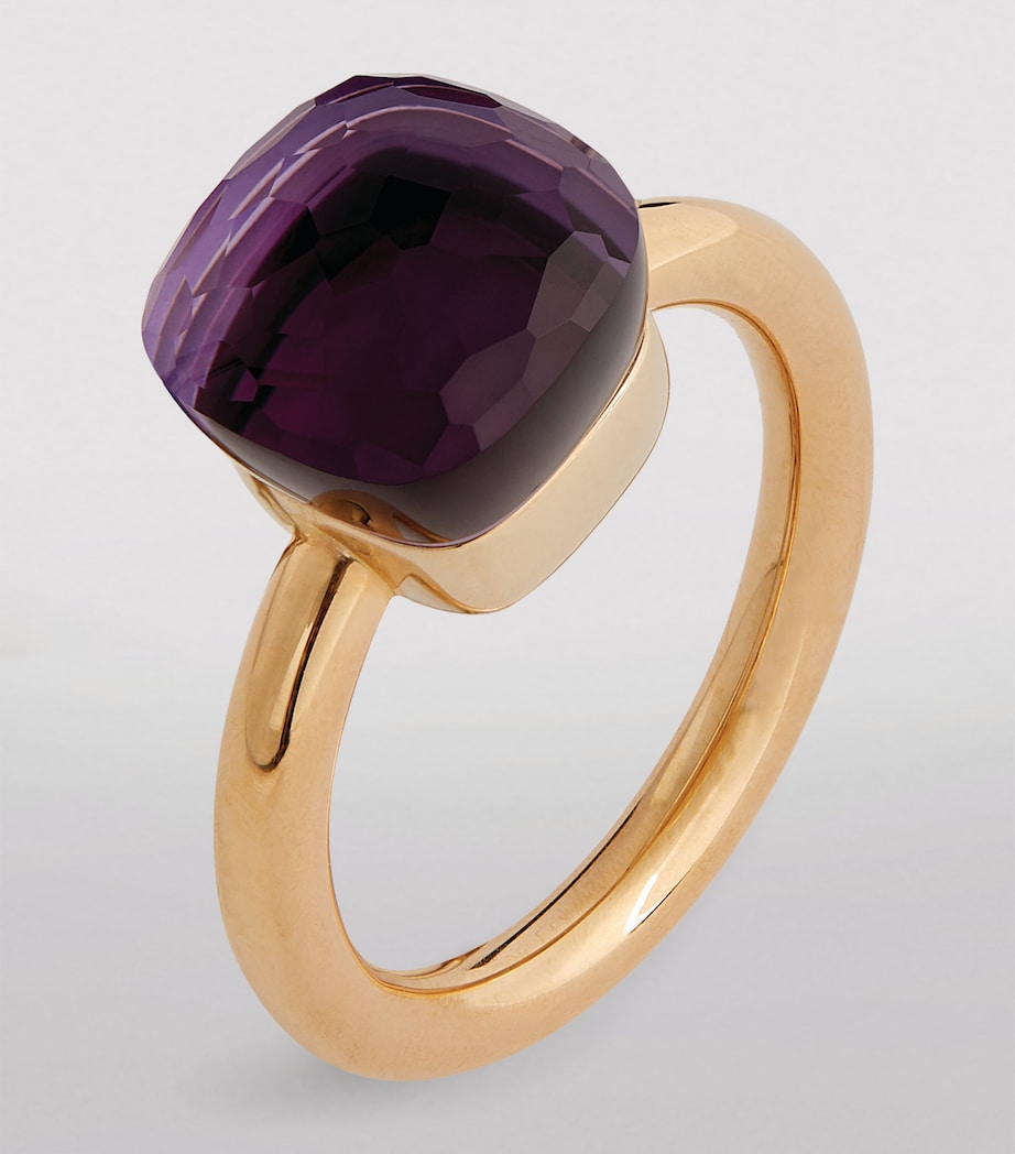 Pomellato Nudo Classic amethyst ring rose white gold - British product