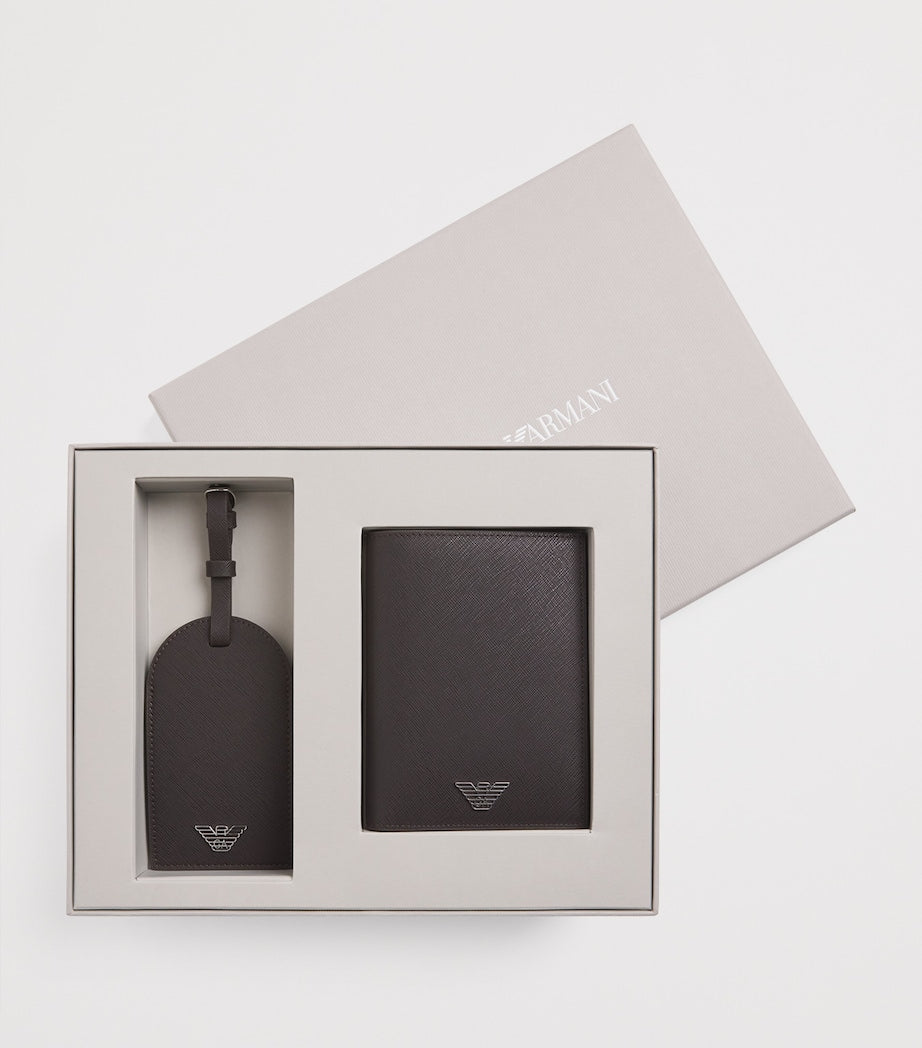 Emporio Armani passport holder and tag set - British product