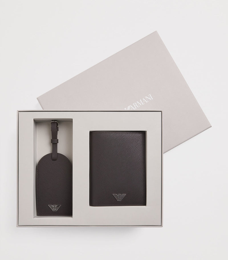 Emporio Armani passport holder and tag set - British product