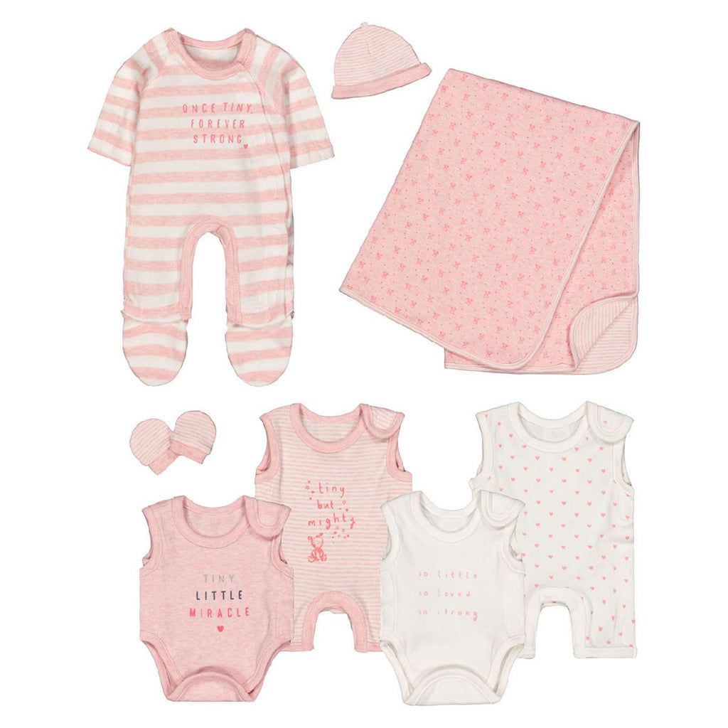 Pink Premature Baby Eight-Piece Set