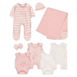 Pink Premature Baby Eight-Piece Set GOODS Boots   