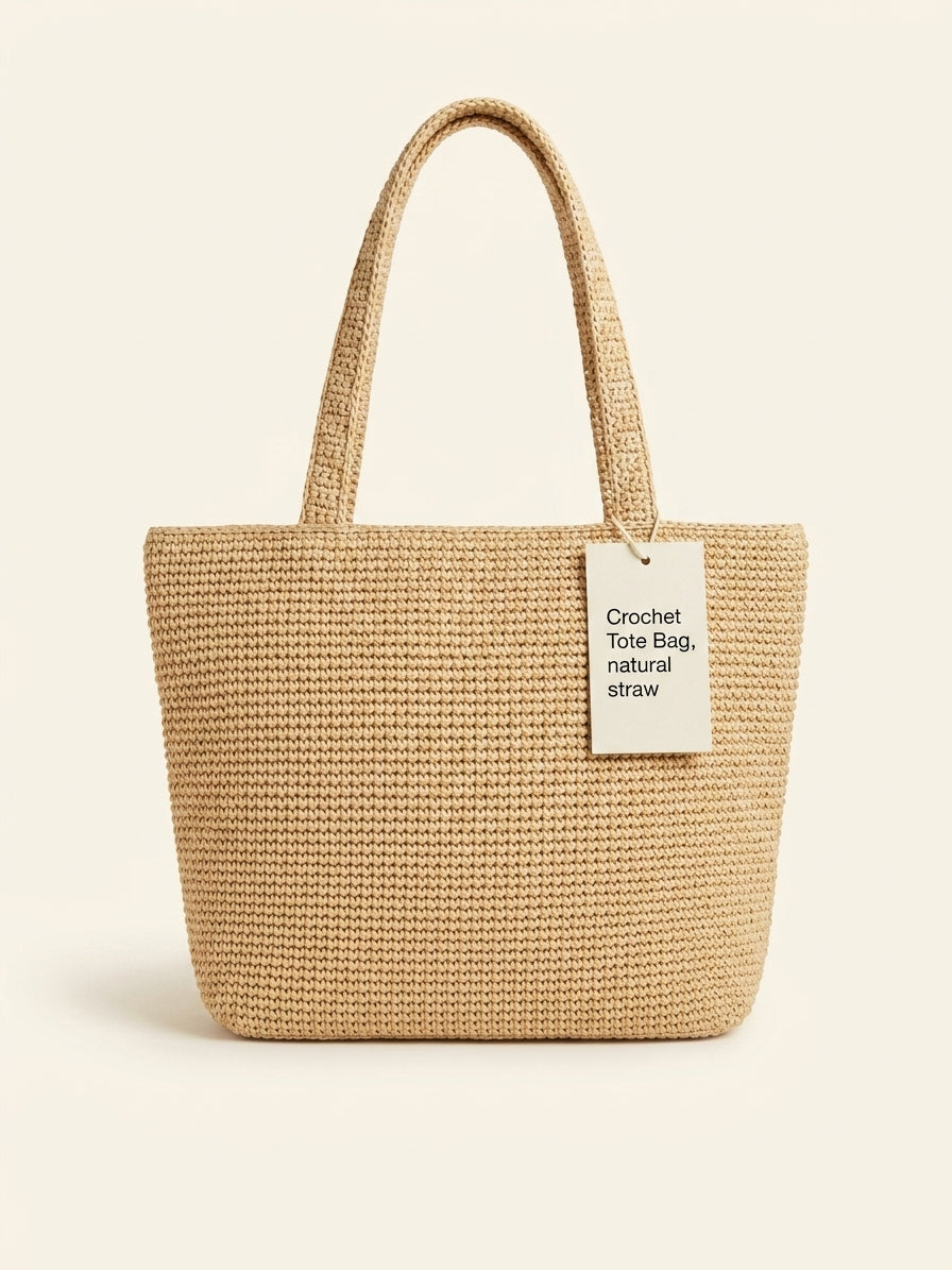 Burberry Small Margate check raffia tote bag, UK version