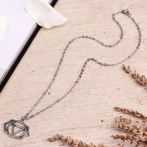Myga chakra necklace third eye pendant stainless steel - British product