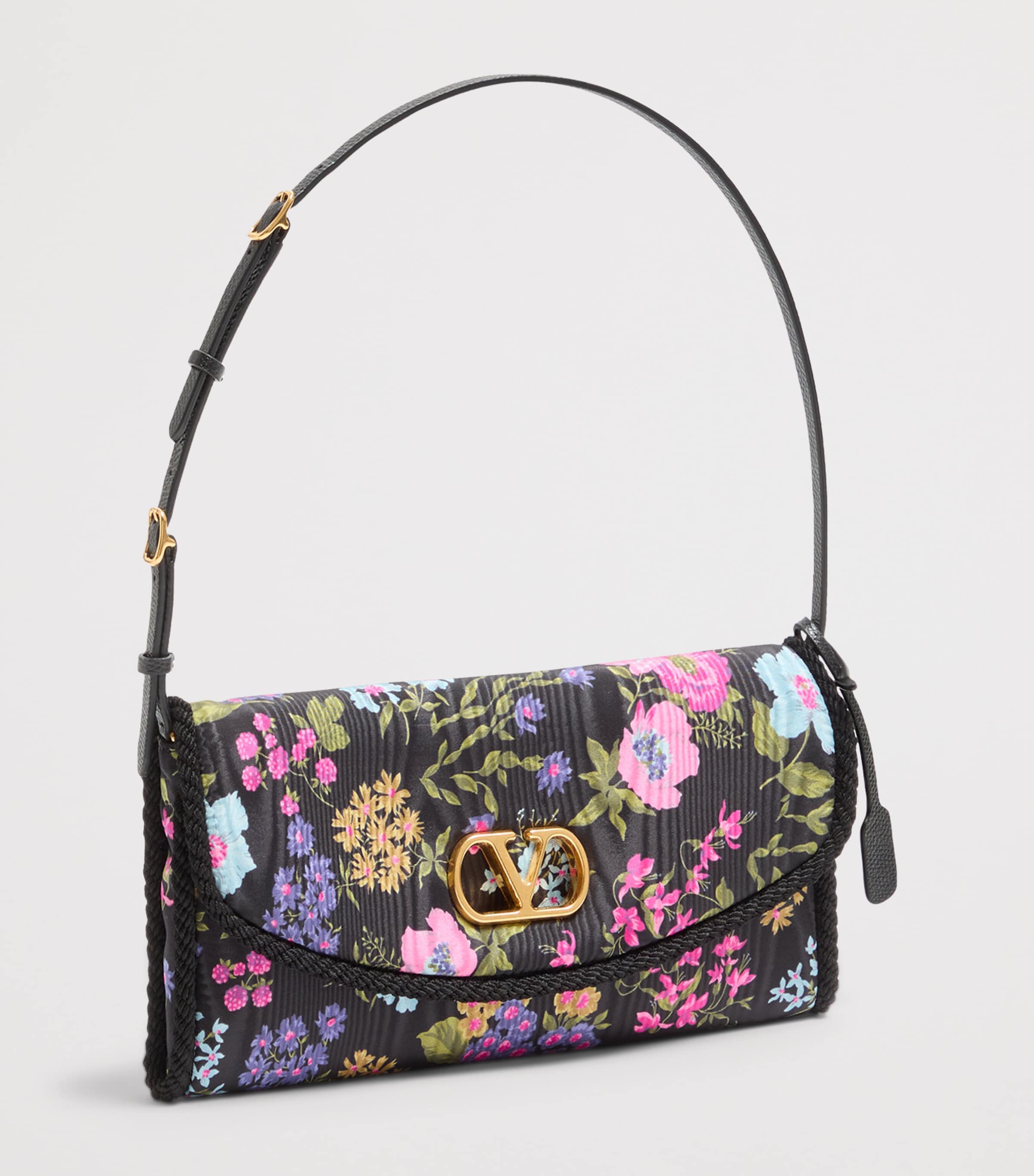 Valentino Garavani DeVain small moiré floral shoulder bag (British brand)