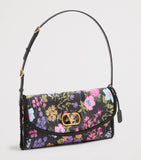Valentino Garavani DeVain small moiré floral shoulder bag (British brand)