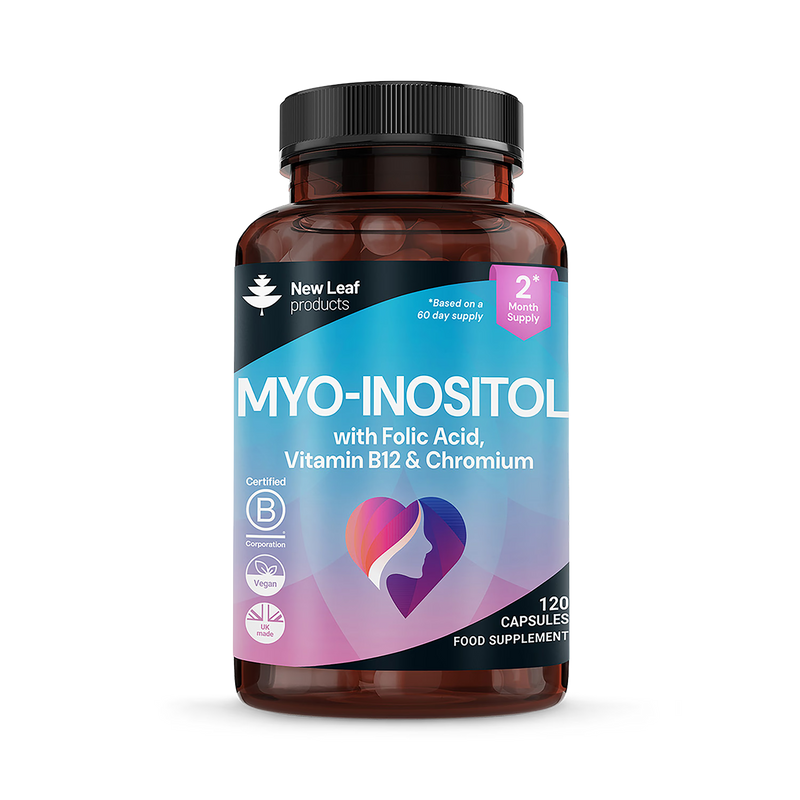 New Leaf Myo Inositol capsules 120 count (British brand)