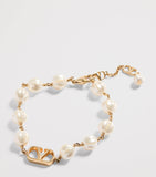 Valentino Garavani faux pearl VLogo bracelet - British product