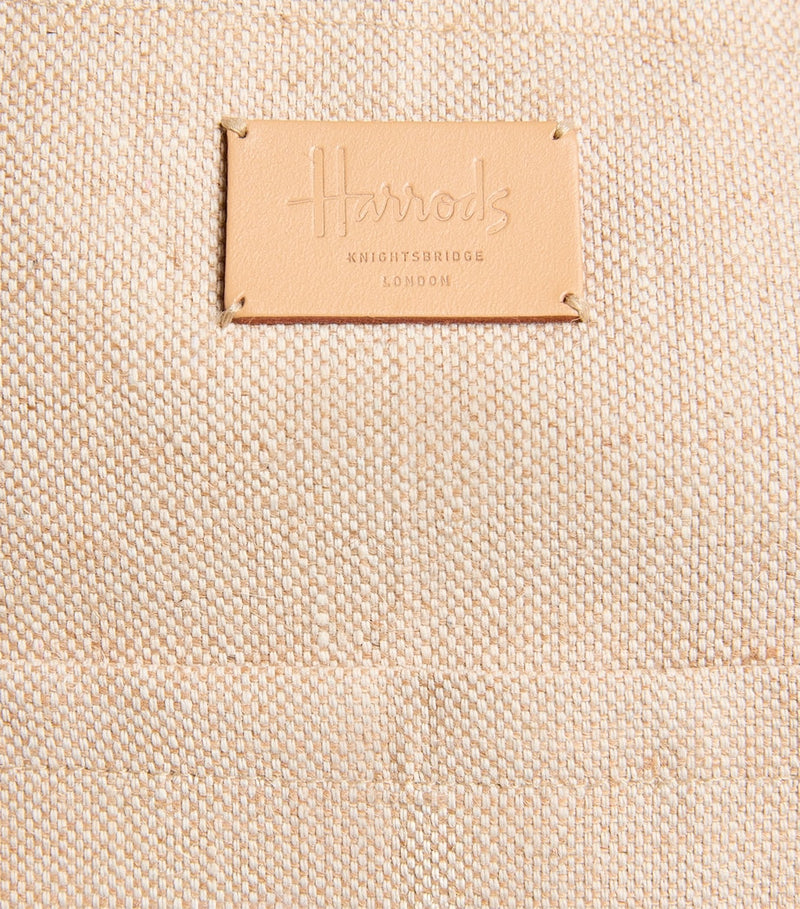 Harrods large jute garden tote bag, imported from the UK