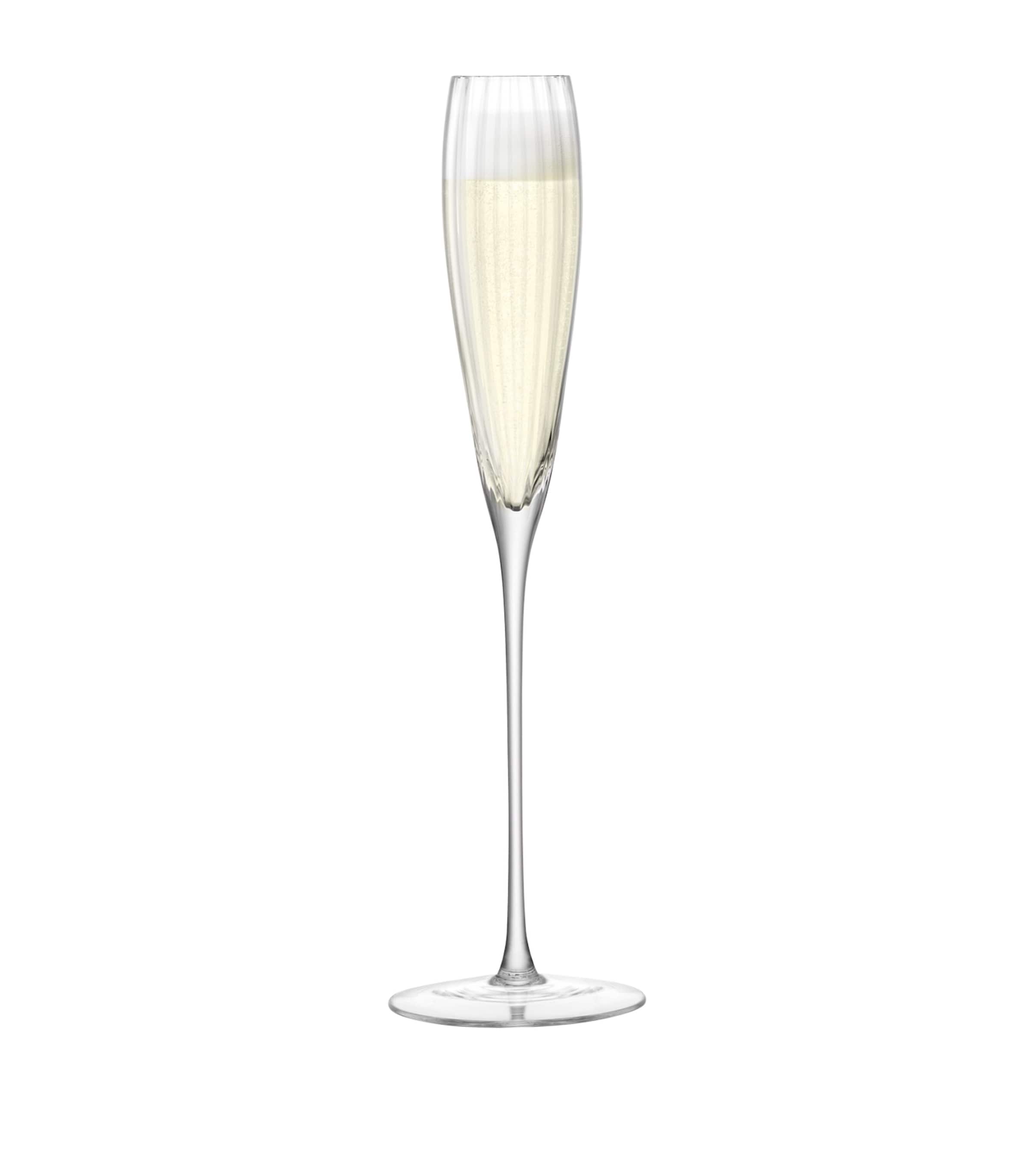 LSA International Aurelia flute glasses set of 2, 165ml capacity, UK version