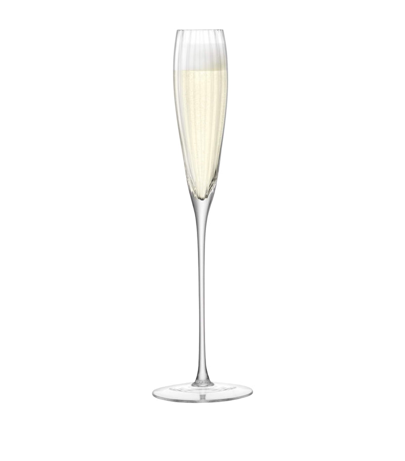 LSA International Aurelia flute glasses set of 2, 165ml capacity, UK version