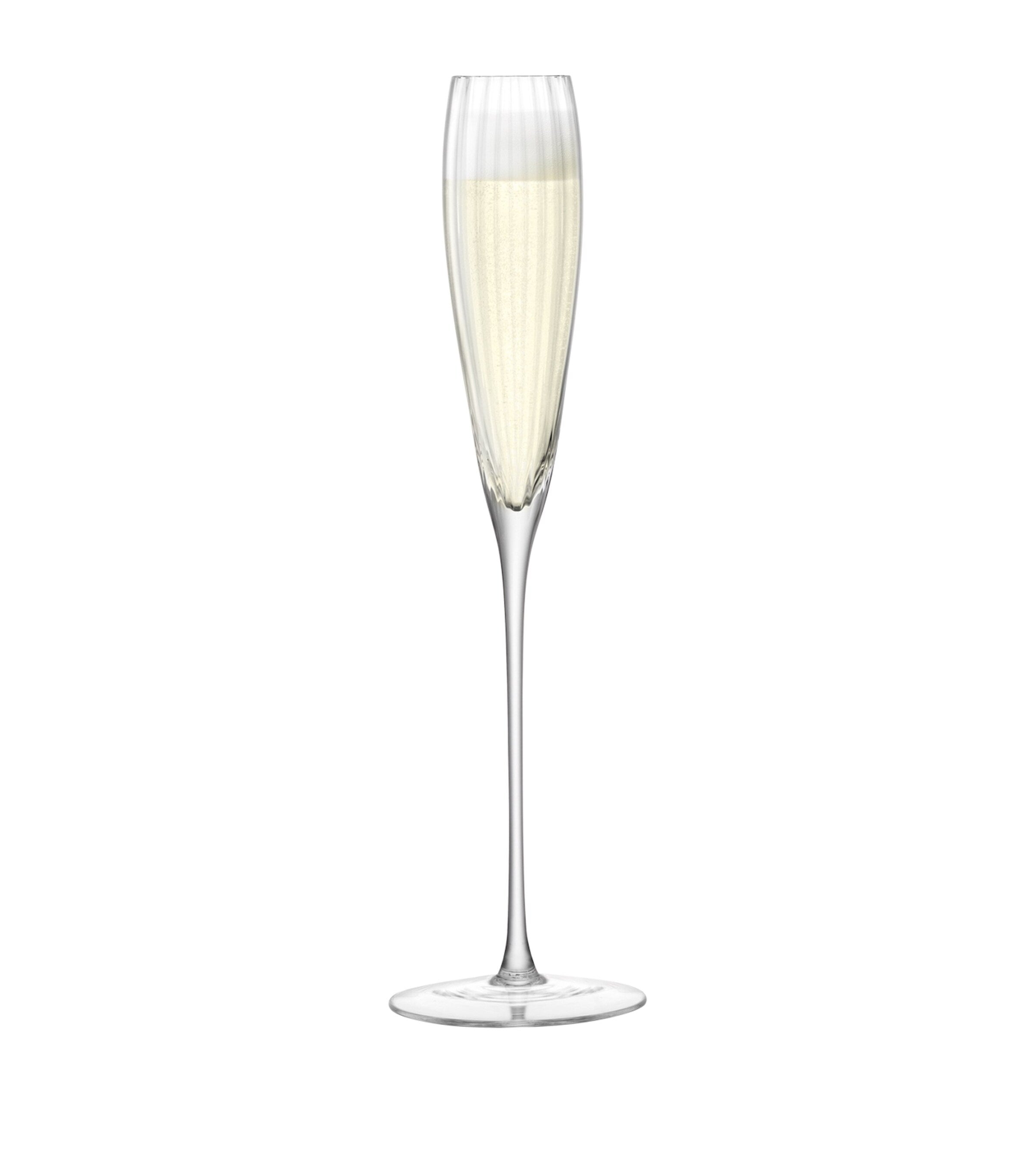 LSA International Aurelia flute glasses set of 2, 165ml capacity, UK version