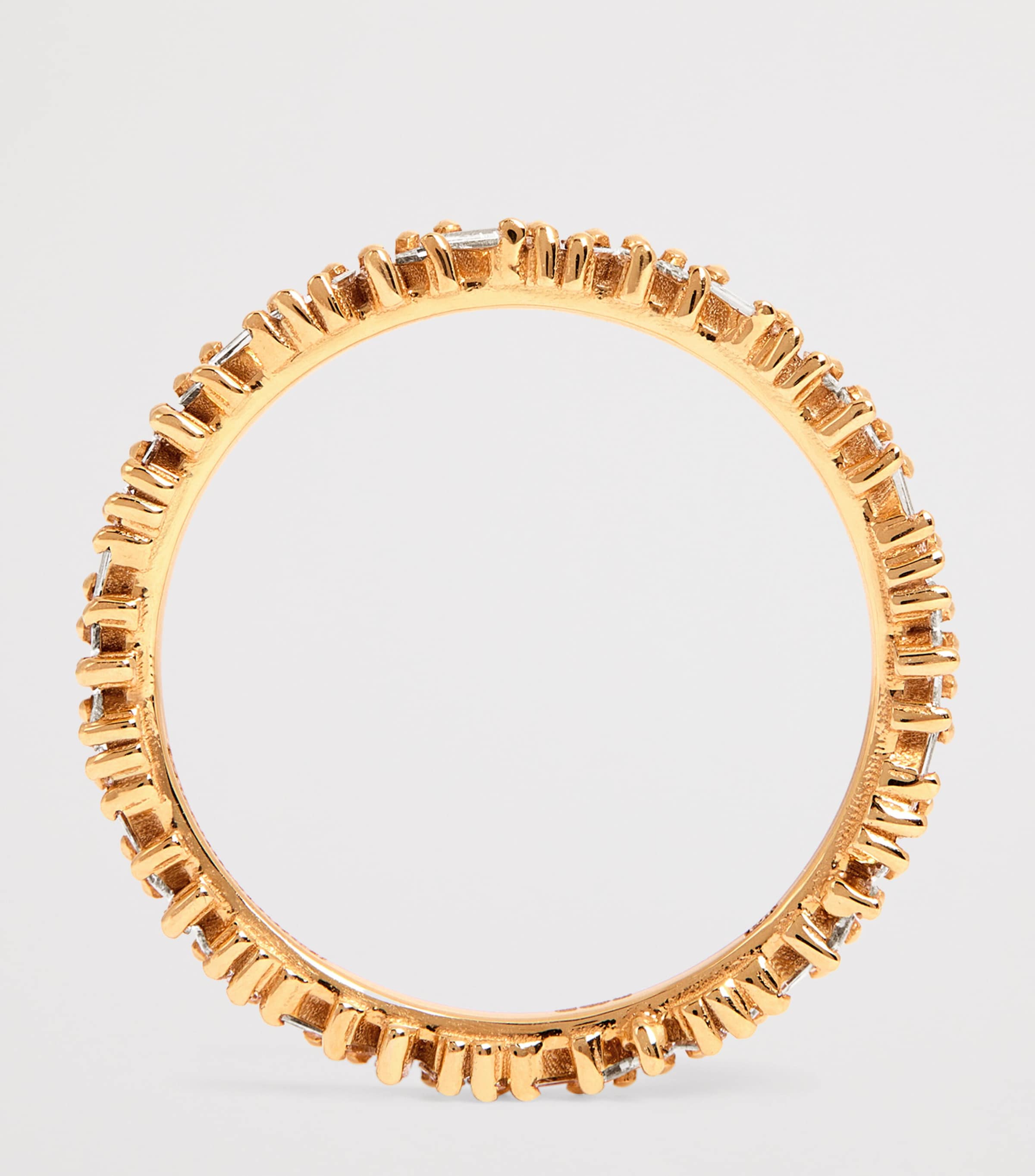 Suzanne Kalan yellow gold and diamond tech ring jackets size 8.5 (British brand)