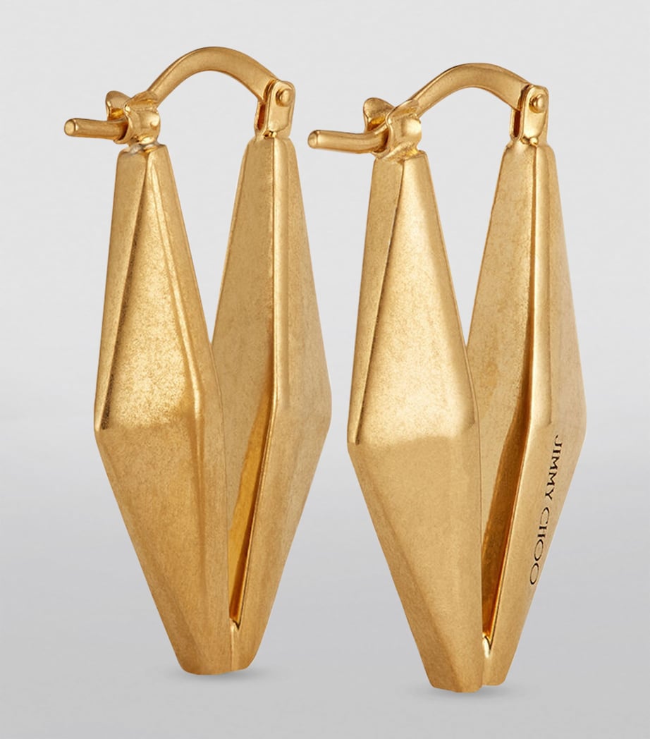 Jimmy Choo diamond chain earrings gold-tone brass - British product