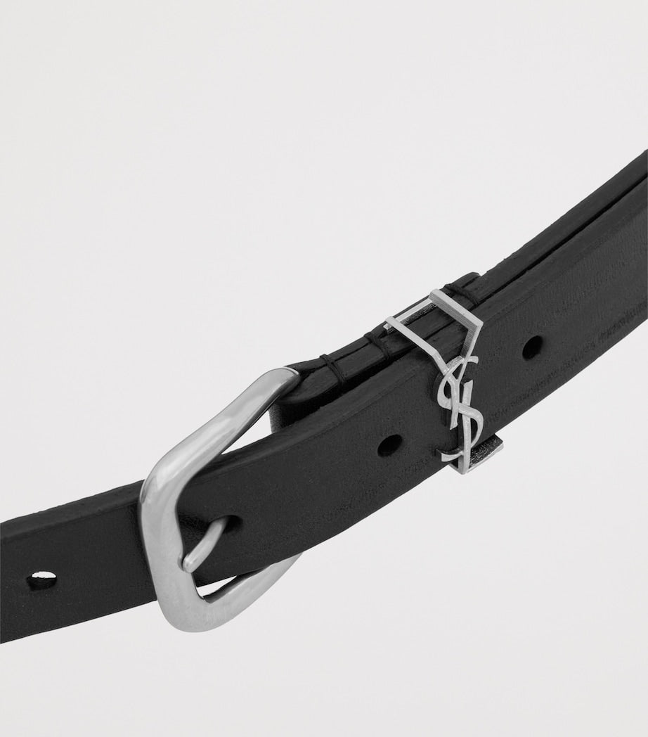 Saint Laurent Cassandre leather belt - British product