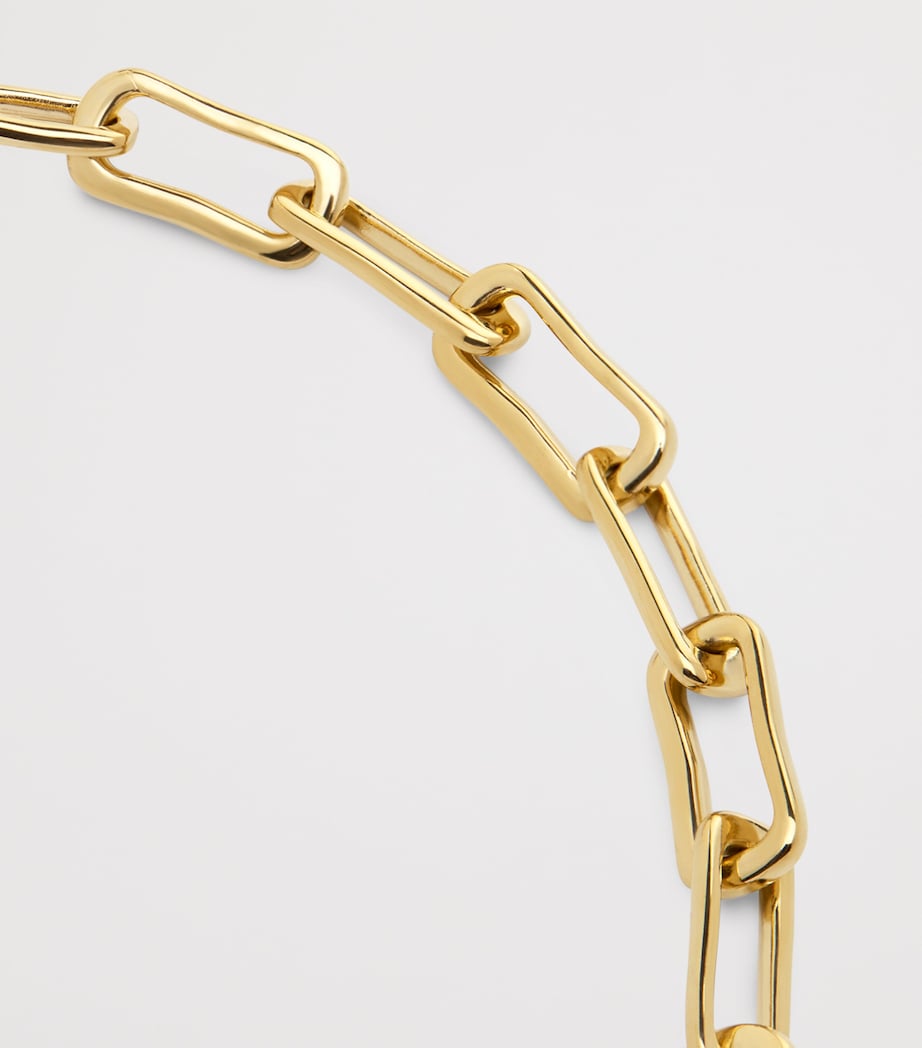 Monica Vinader gold vermeil mini chain necklace, UK version