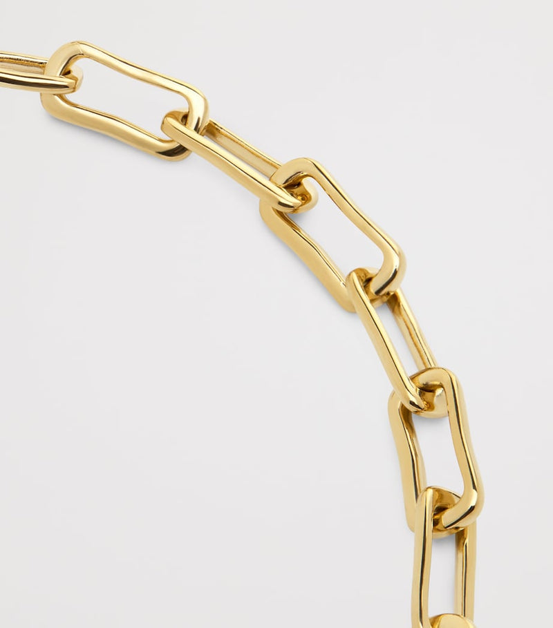 Monica Vinader gold vermeil mini chain necklace, UK version