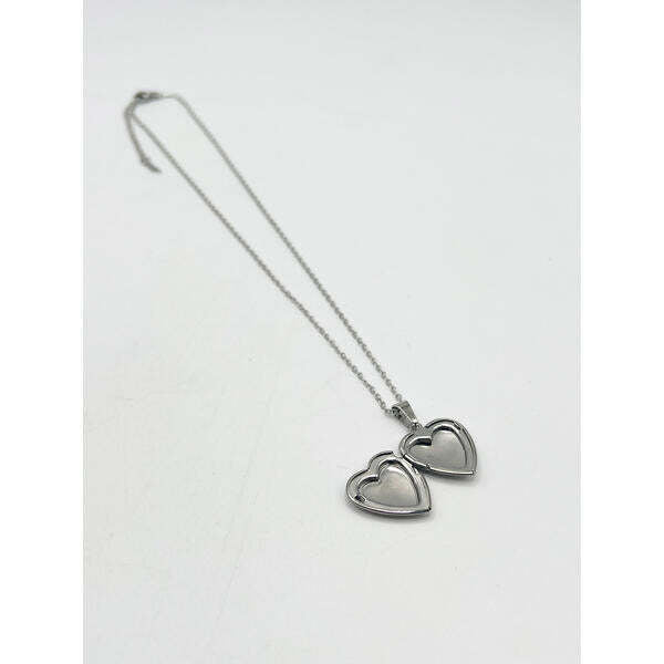 SVNX silver locket necklace heart pendant, imported from the UK