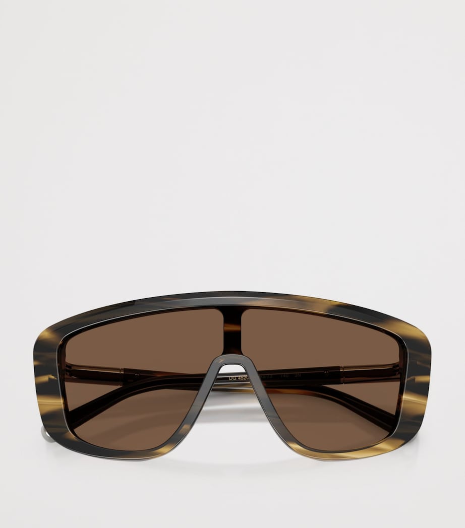 Dolce&Gabbana Marlene rectangle Havana acetate sunglasses - British product