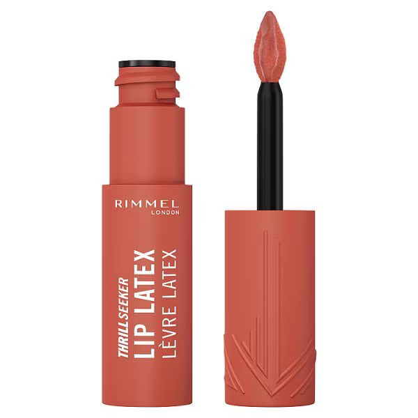 Rimmel Thrill Seeker liquid lipstick So Peachy, imported from the UK