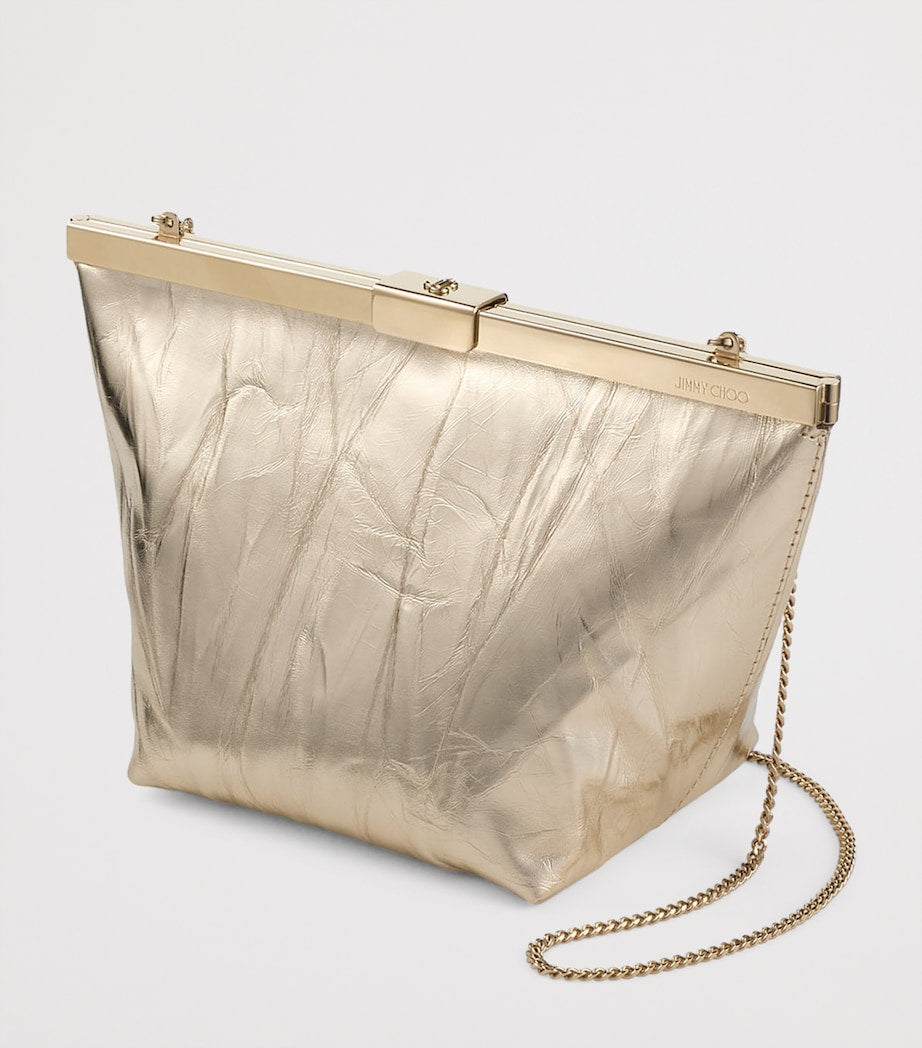 Jimmy Choo metallic leather Ganache clutch bag, UK version