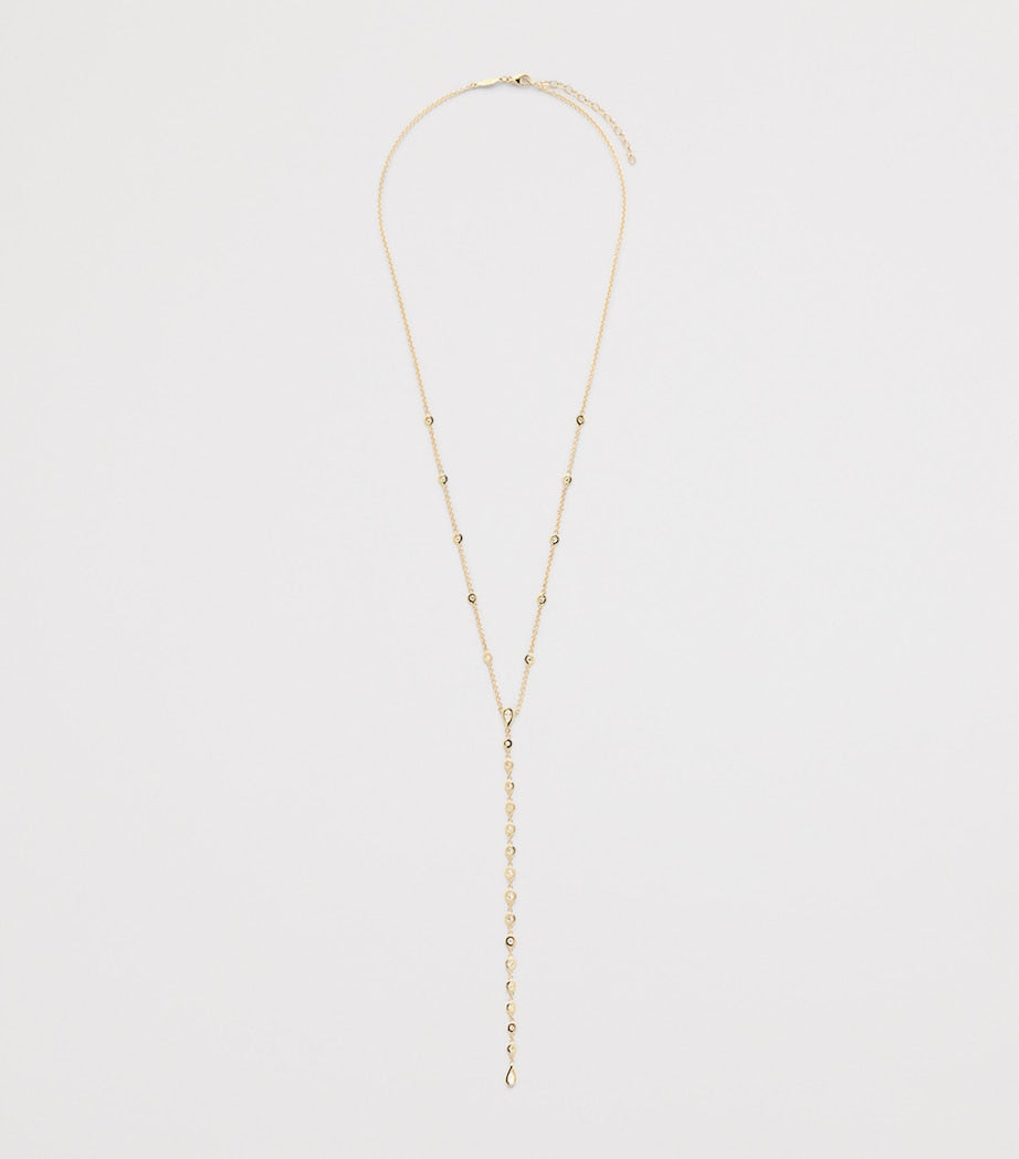 Jacquie Aiche yellow gold diamond Y necklace - British product