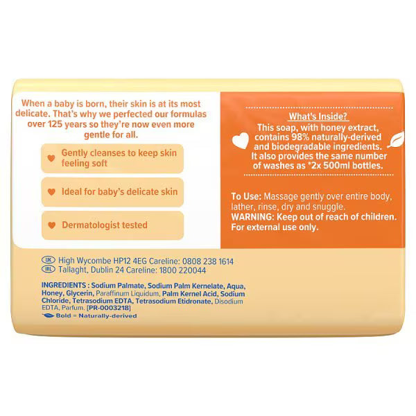 Johnsons Baby Soap Honey 90 Grams x 2, UK version