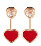 Chopard Happy Hearts rose gold earrings with diamond, imported from the UK