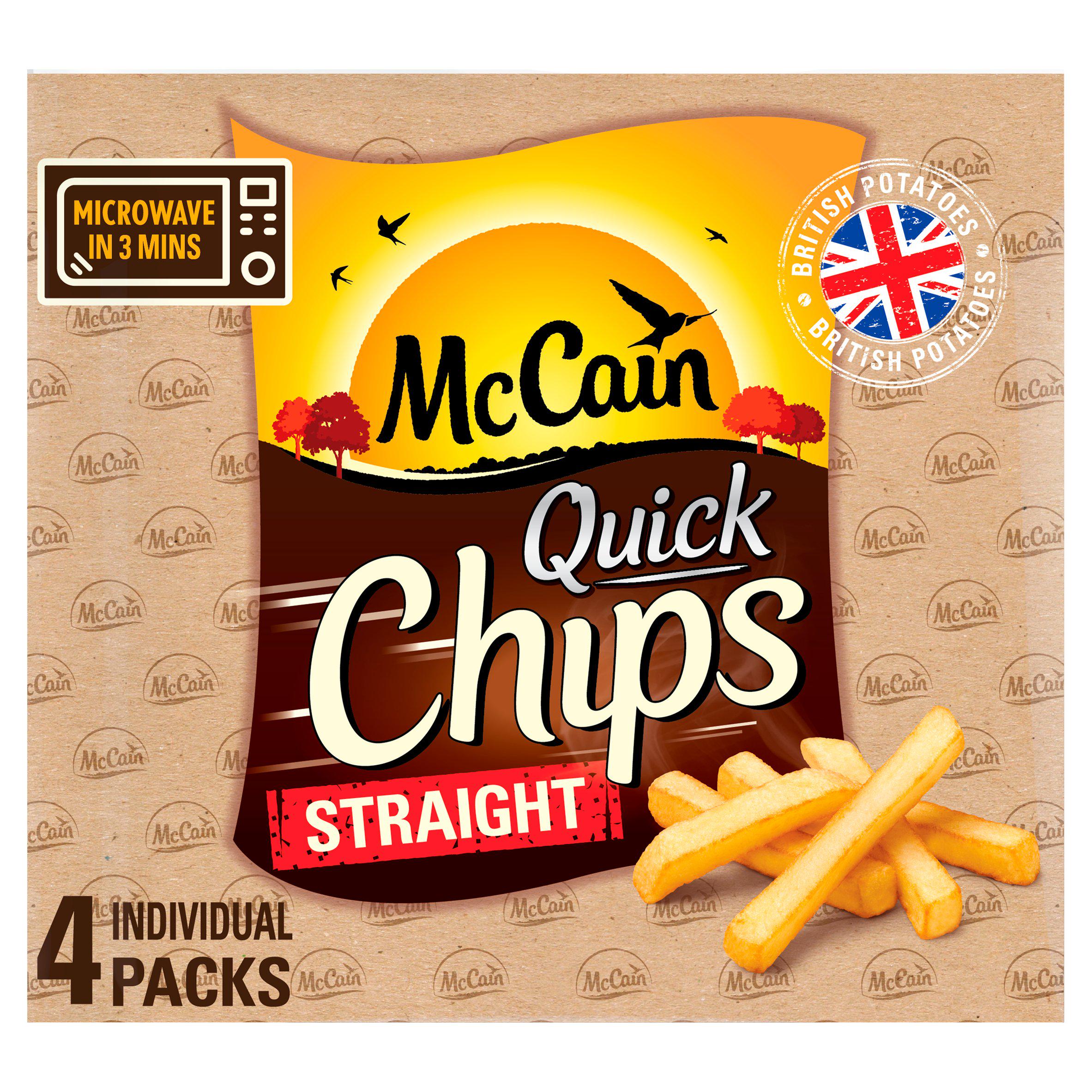 McCain Quick Chips Straight 4x100g GOODS Sainsburys   