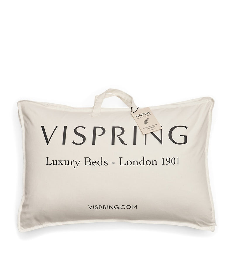 Vispring cotton down-filled pillow 50cm x 75cm (British brand)