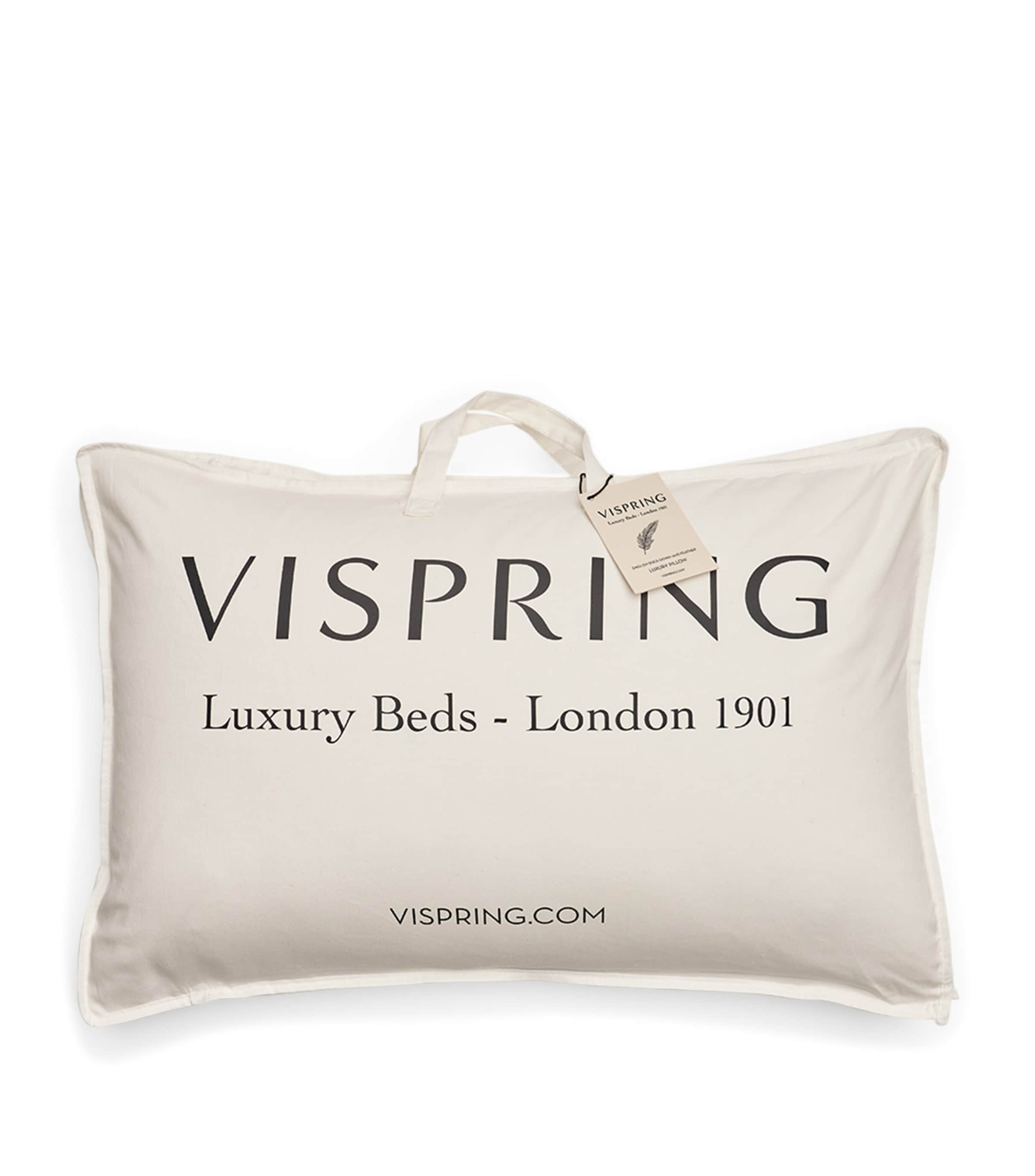 Vispring cotton down-filled pillow 50cm x 75cm (British brand)