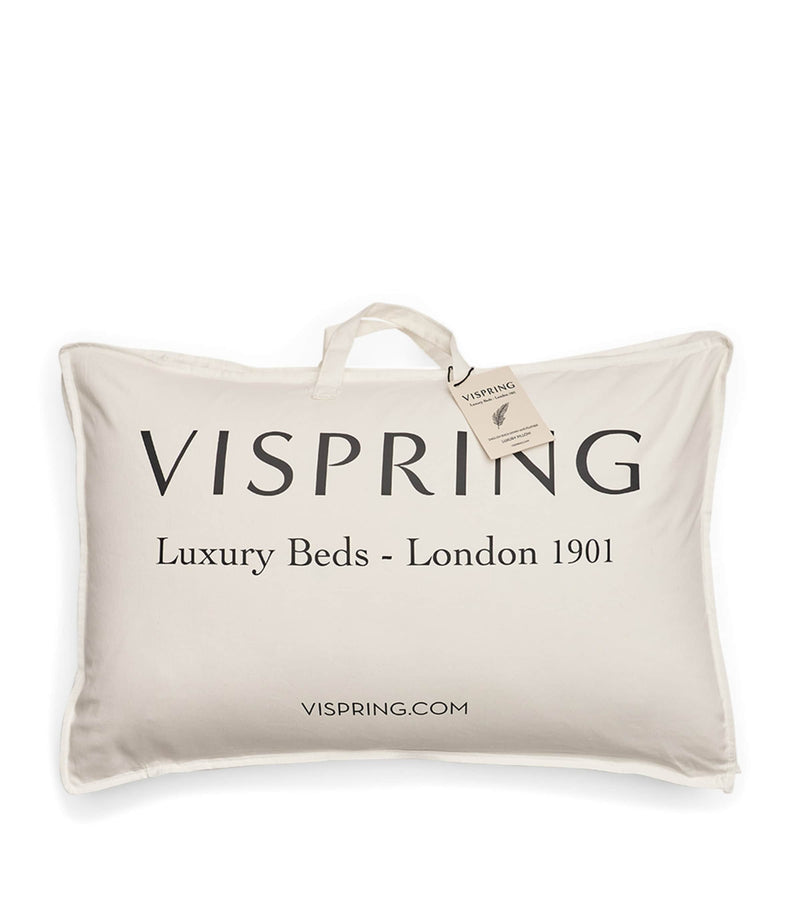 Vispring cotton down-filled pillow 50cm x 75cm (British brand)