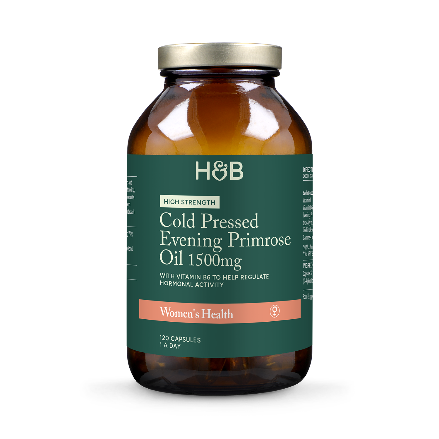 Holland & Barrett High Strength Cold Pressed Evening Primrose Oil 1500mg 120 Capsules - 998995