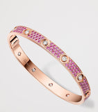Cartier rose gold diamond sapphire LOVE bracelet - British product