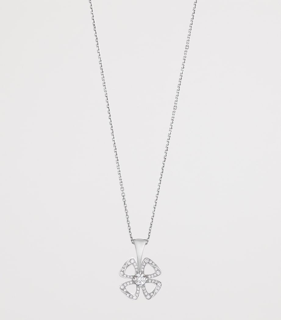 Bvlgari Fiorever white gold diamond necklace, imported from the UK