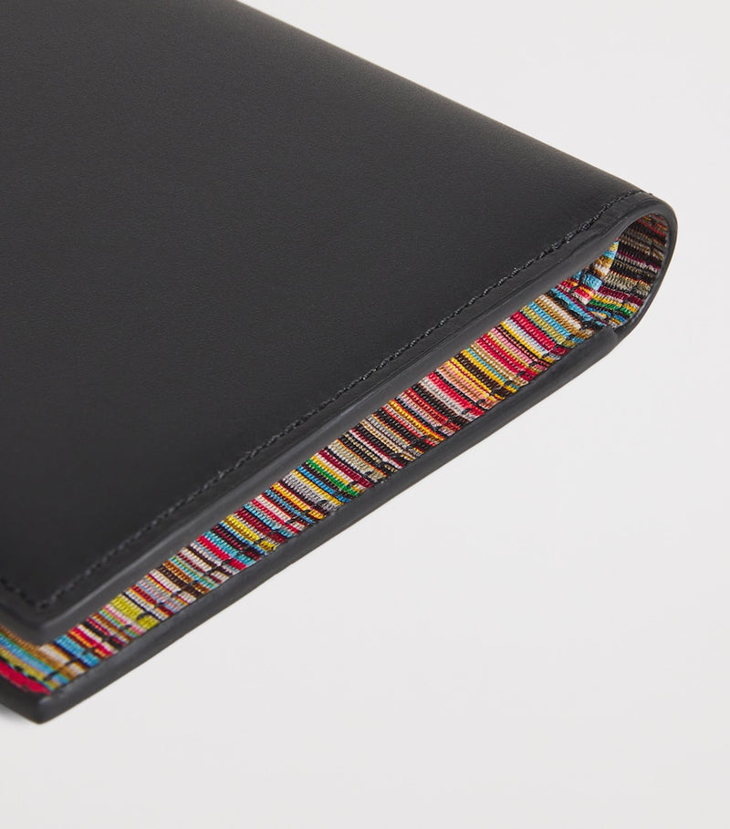 Paul Smith leather bifold wallet with iconic stripe, imported from the UK