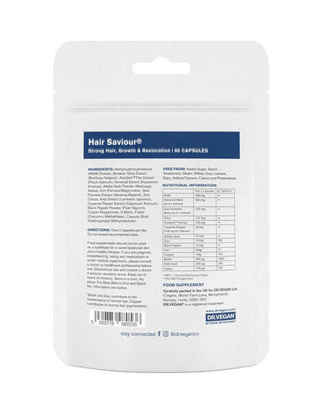 DR.VEGAN hair supplement 30 day supply - British product