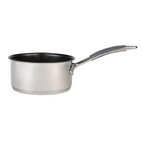 Sainsbury's Home Stainless Steel Milkpan With Silicone Rim 14cm cookware Sainsburys   