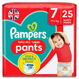 Pampers Baby-Dry Size 7 Nappy Pants Essential Pack Nappies & Wipes ASDA   