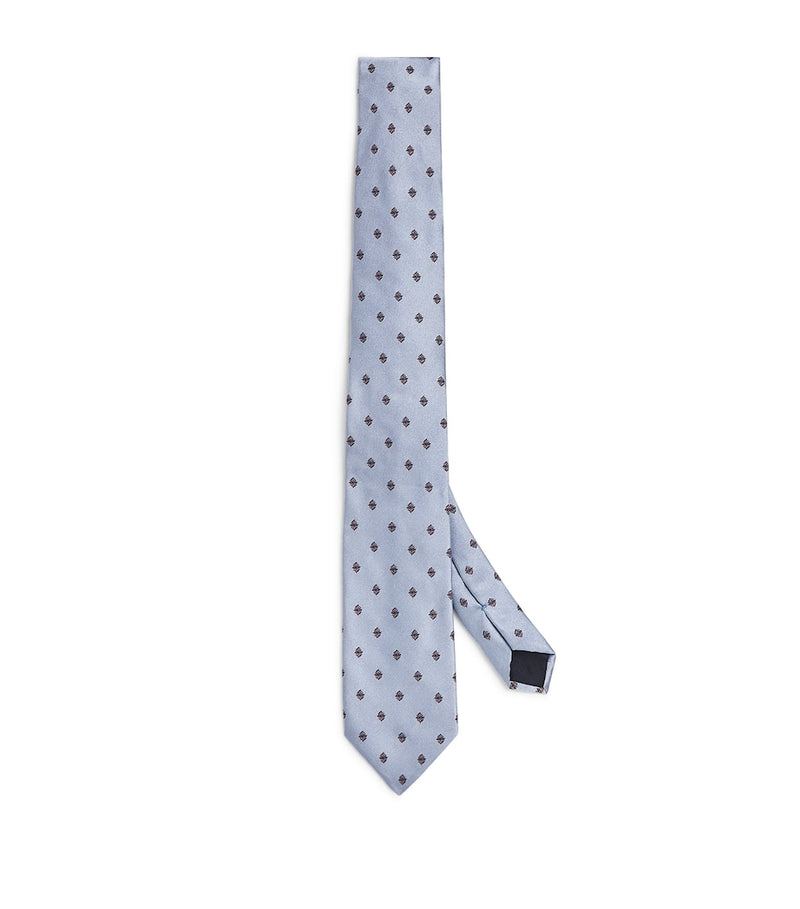 Harrods silk jacquard tie 8cm, imported from the UK