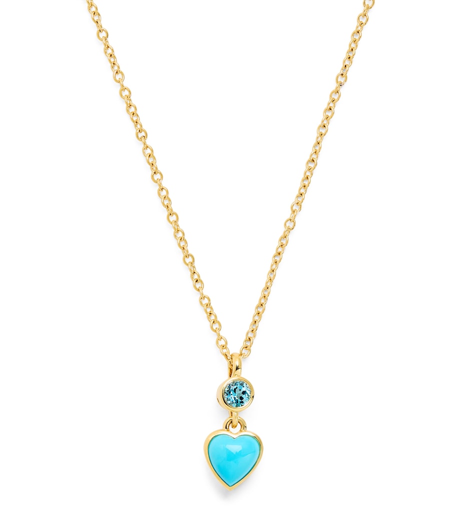 Emily P. Wheeler yellow gold blue topaz heart necklace (British brand)