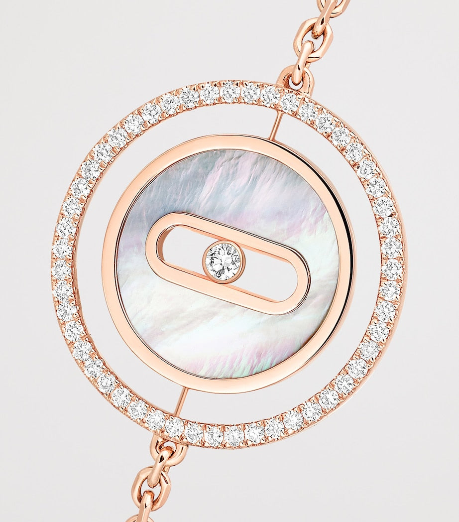 Messika pink gold diamond mother-of-pearl bracelet 0.18ct, UK version