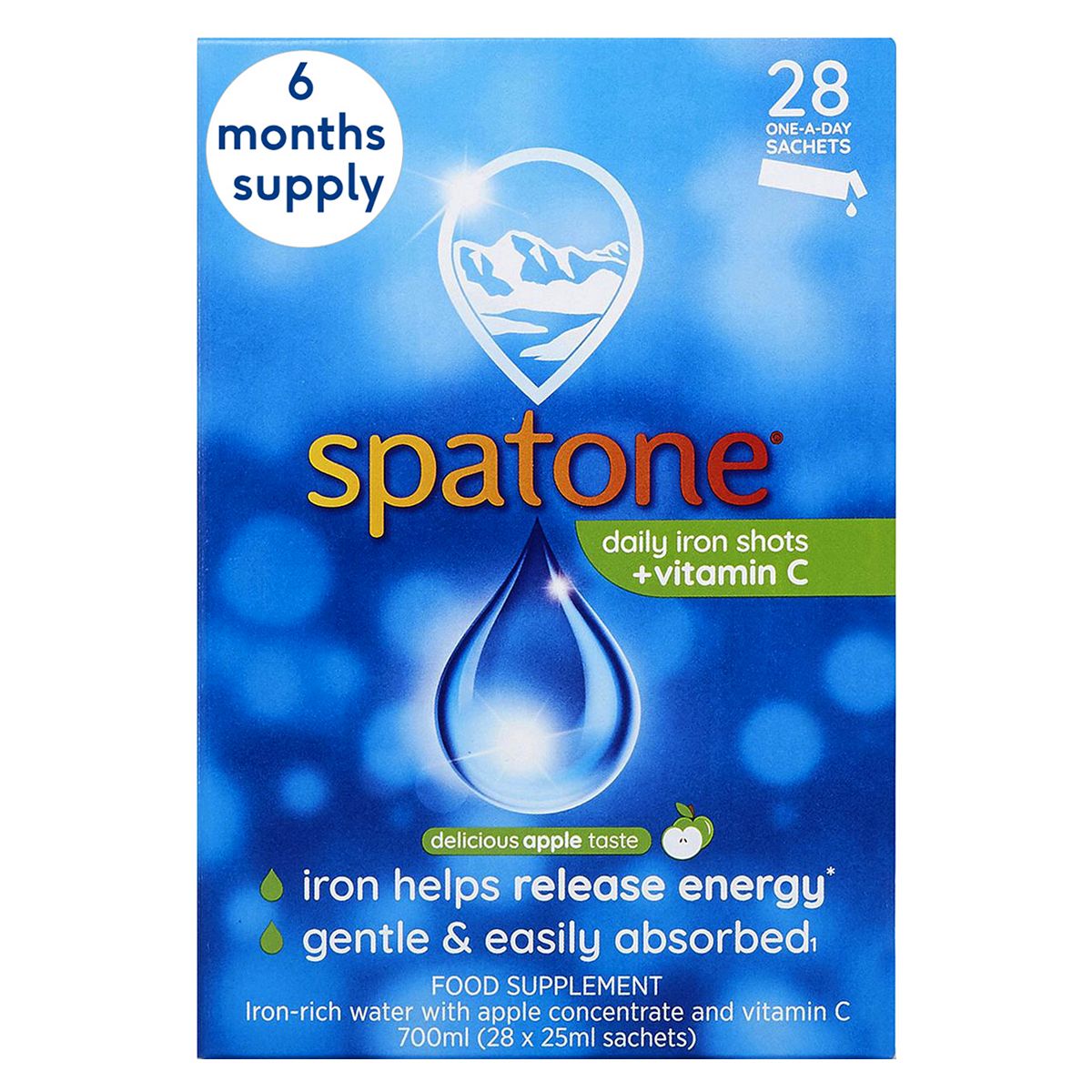 Spatone Apple 6 Month Bundle: 6 x Spatone Apple Daily Iron Shots + Vitamin C 28s GOODS Boots   