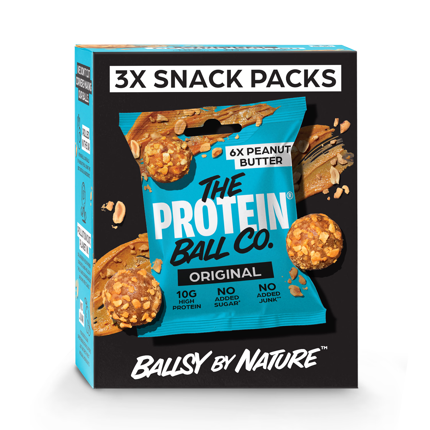 Ballsy high protein peanut butter balls multipack 3x45g (British brand)