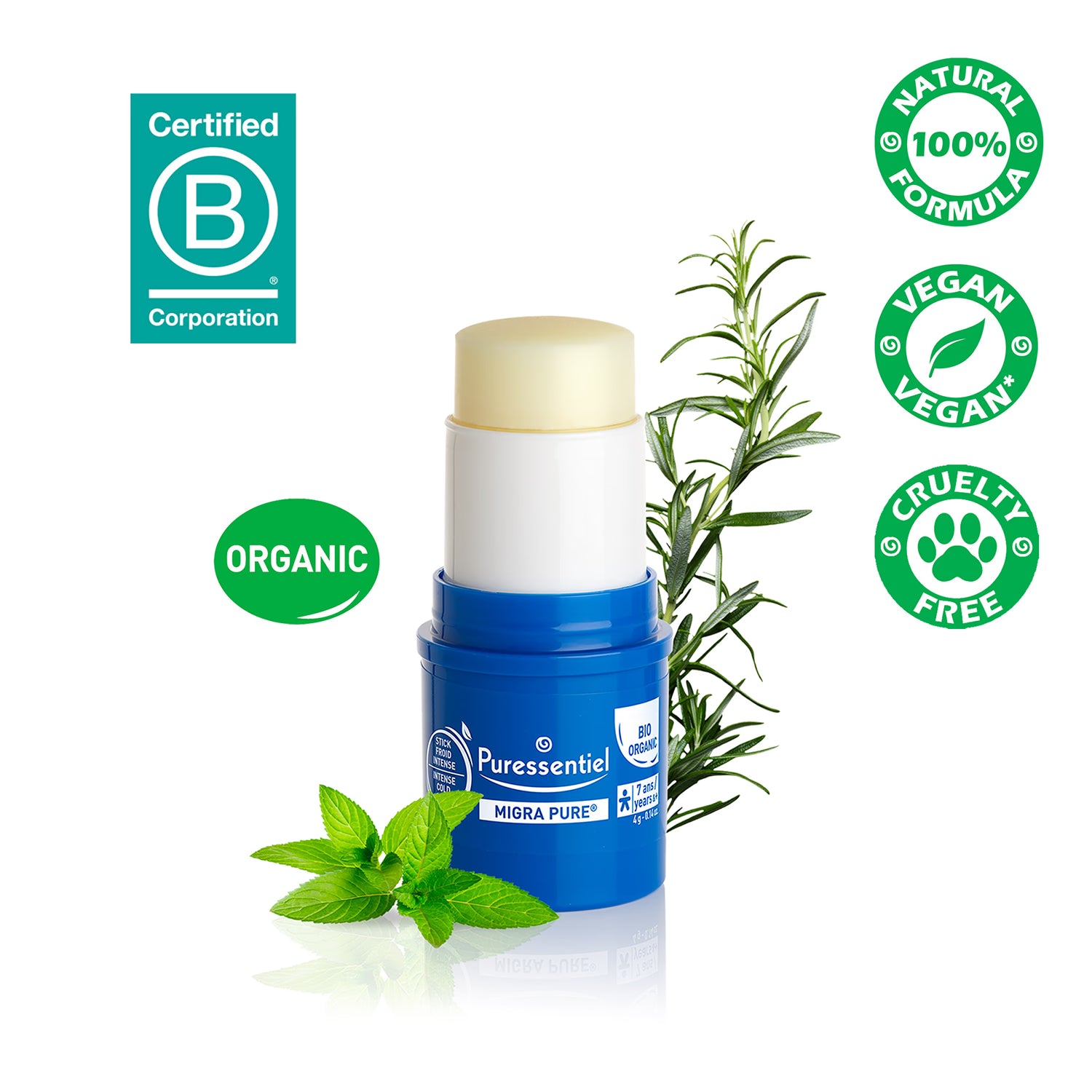 Puressentiel Migra Pure Intense Cold Stick 4g - British product