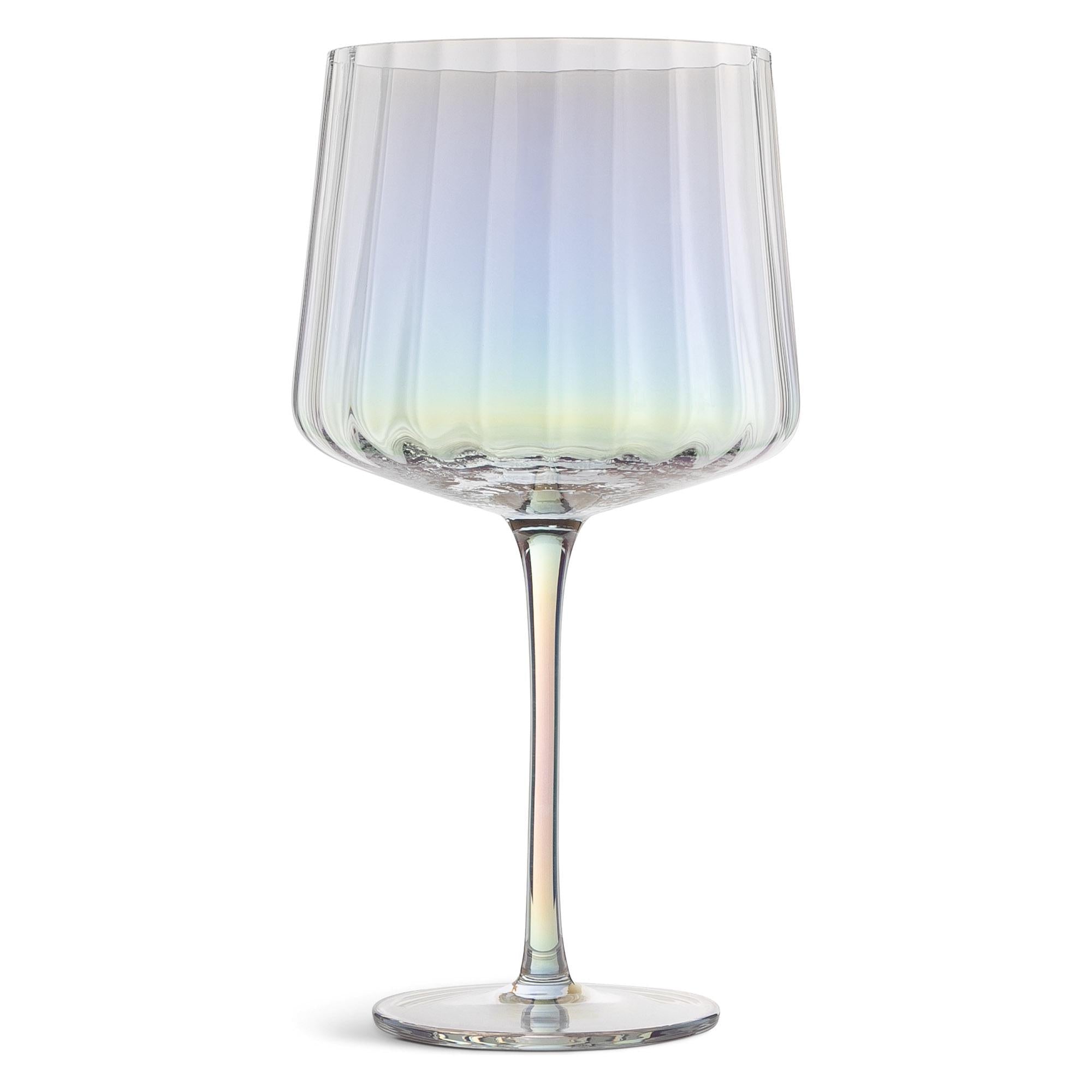 Habitat Iridescent Fluted Gin Glass GOODS Sainsburys   