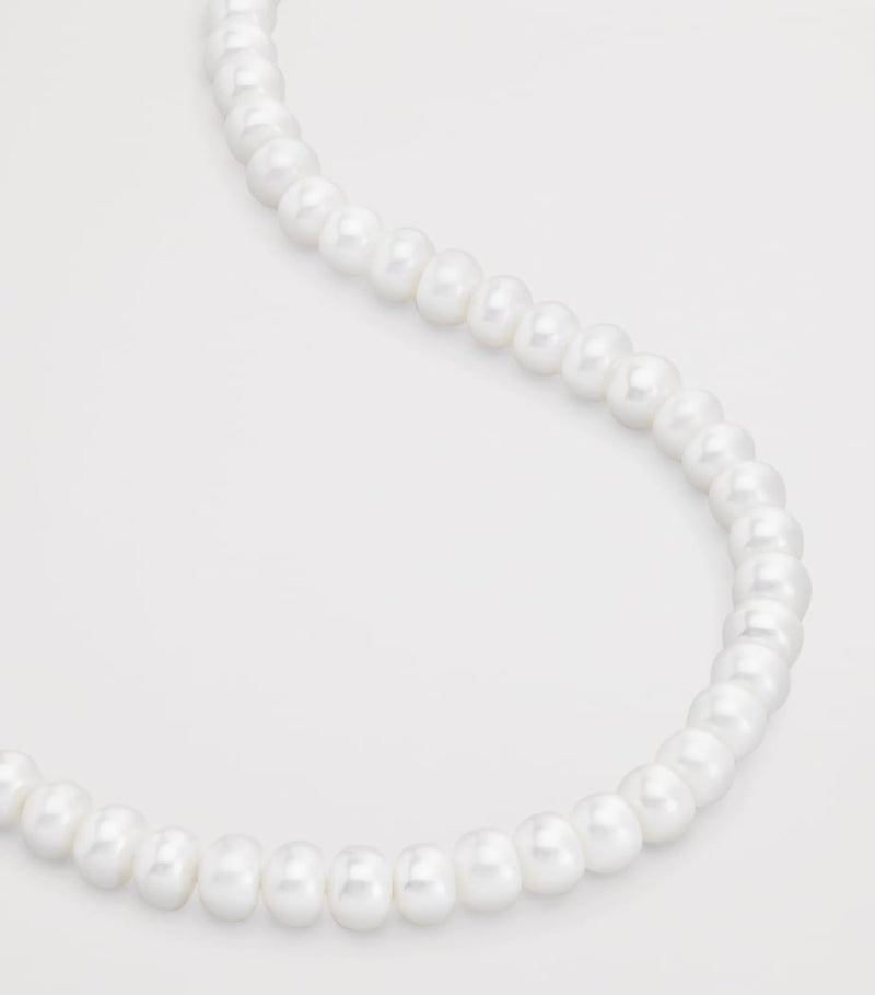 Monica Vinader Nomade necklace in gold vermeil and pearls (British brand)