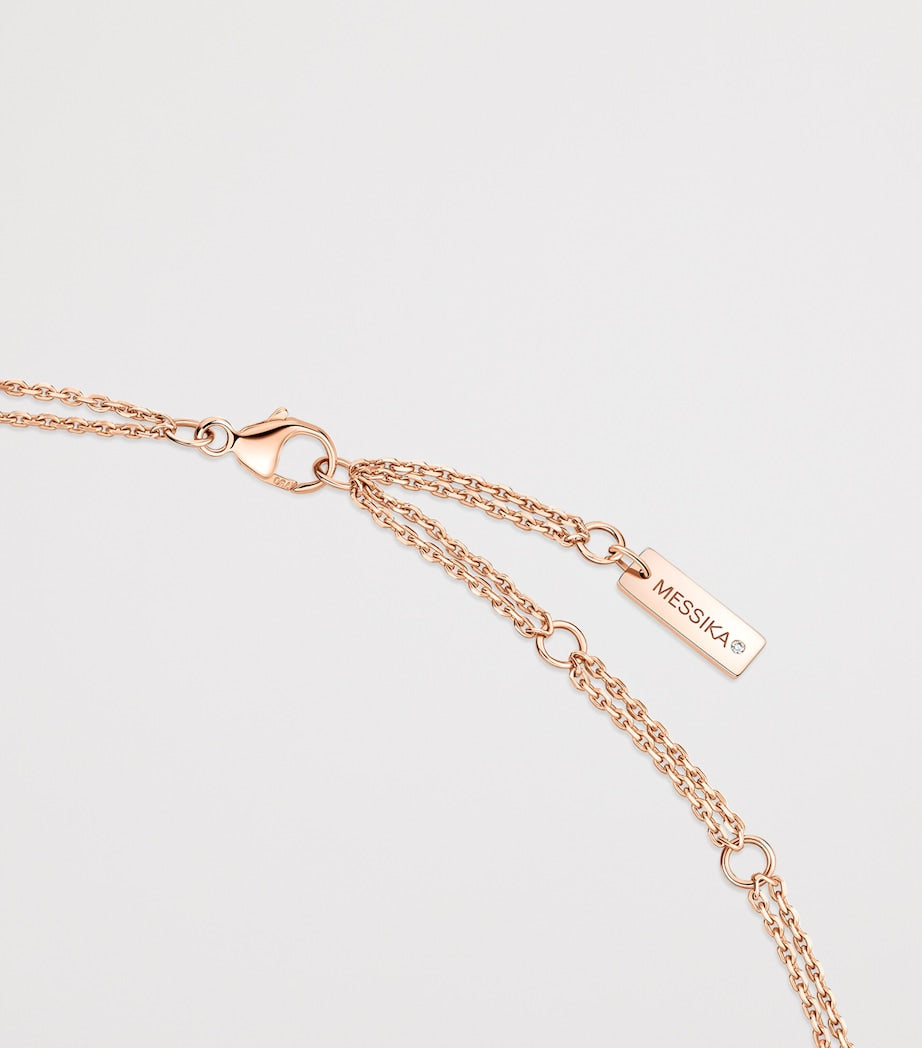 Messika Move 10th Birthday pink gold diamond necklace 1.15ct, imported from the UK